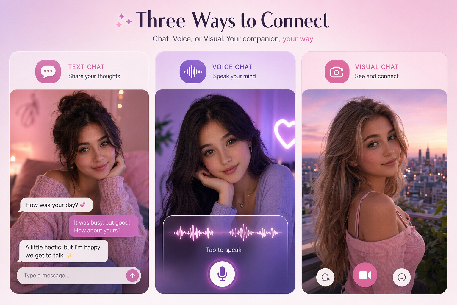 Text vs Voice vs Image — Which AI Girlfriend Interaction Style Suits You?